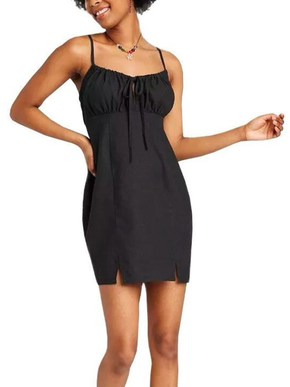 Wild Fable Ruched Slip Dress